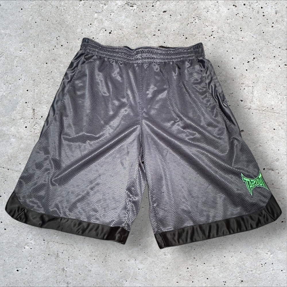 Tapout Men's Mesh Athletic Shorts Gray MMA Gym Training Size M